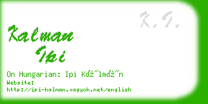 kalman ipi business card